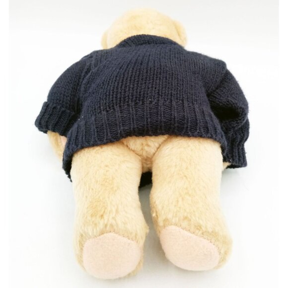 Bendy Muffy Bear Navy Blue K Sweater Vintage 2001 Stuffed Animal 7 Inch 5738A - Picture 7 of 12